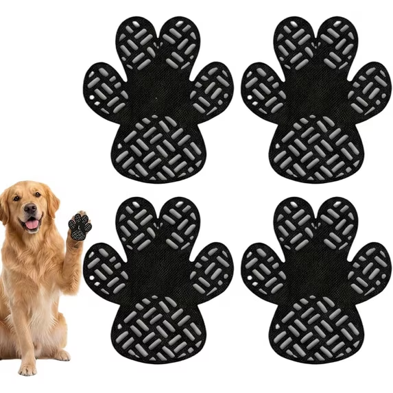 Paw Vale WalkGuard paw pads with a golden retriever